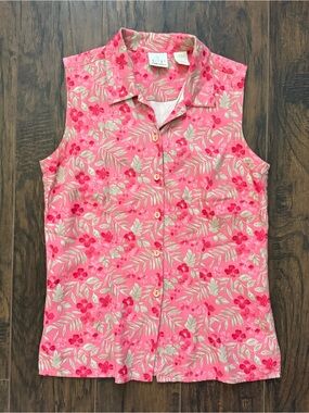EP Pro Small Pink Sleeveless Silk Golf Shirt